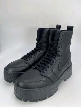 Nike Air Jordan 1 High Brooklyn Triple Black FJ5737-001 Women Size 9 NEW